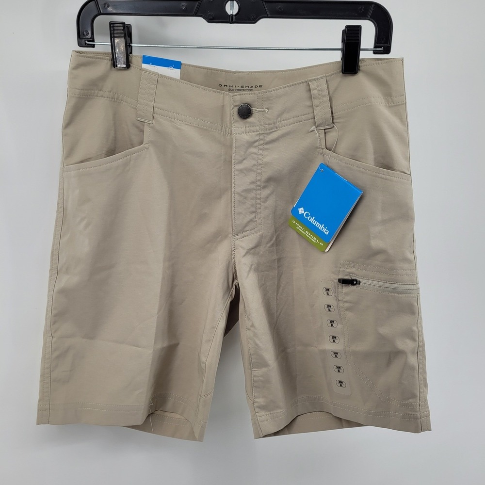 Columbia Omni Shade‎ Sun Protection Shorts Mens 30 Waist Beige NWT